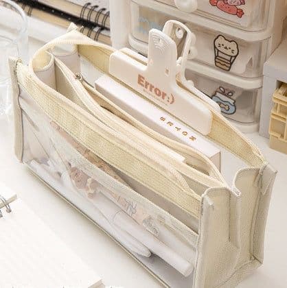 image-Large Capacity Six-layer Transparent Pen Bag Stationery For Primary School Students