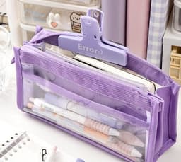 image-Large Capacity Six-layer Transparent Pen Bag Stationery For Primary School Students
