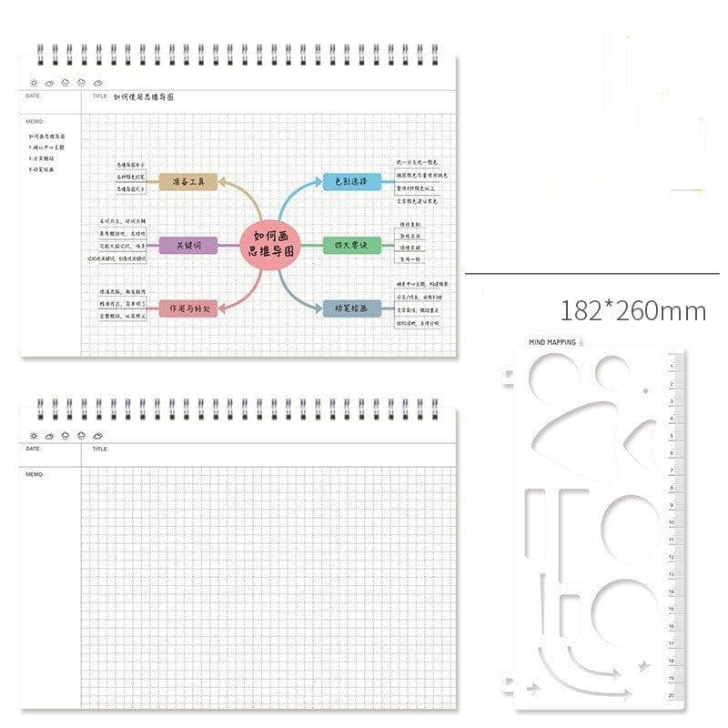 image-Mind Map Notebook With Template A4 Large Soft Leather