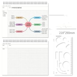 image-Mind Map Notebook With Template A4 Large Soft Leather