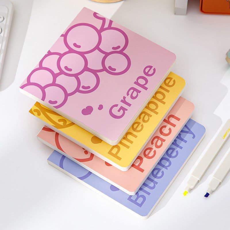 image-Simple Fruit Square Book Notebook Female Students Notepad