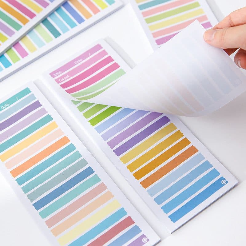 image-Simple Ins Wind Super Long Clause Color Student Notepad