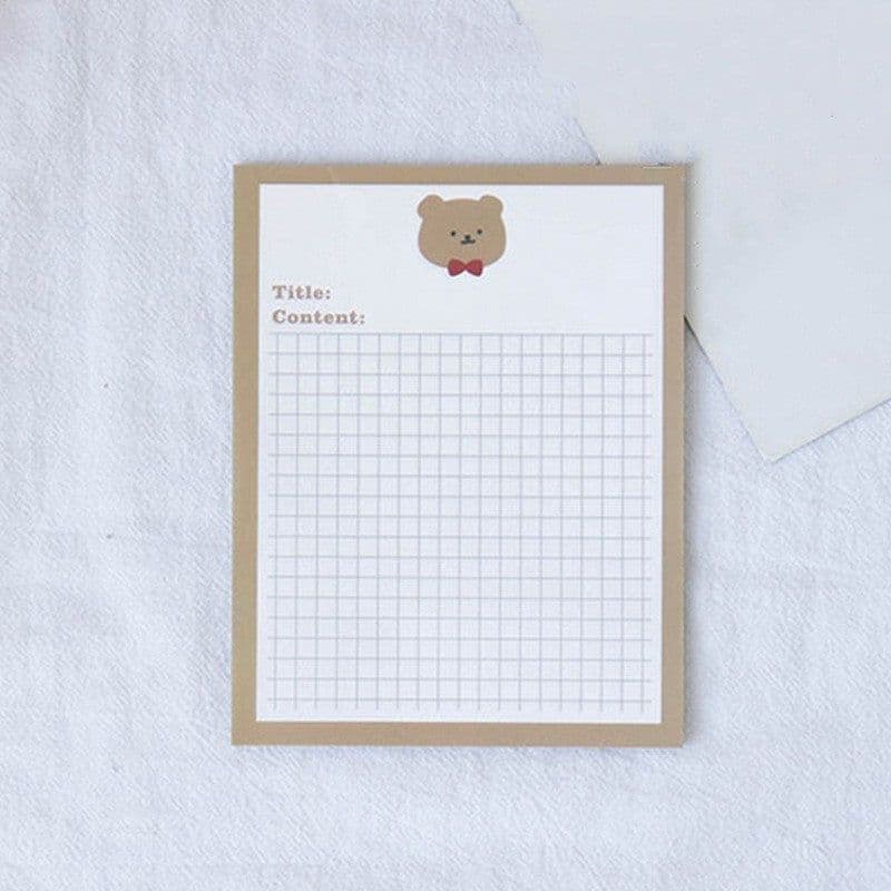 image-Patting Paper Cute Avocado Bear Sticky Note Book Tear