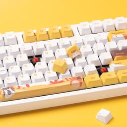 image-Black Jue Hairy Wired Mechanical Keyboard Cherry Key Cap Esports Game Typing