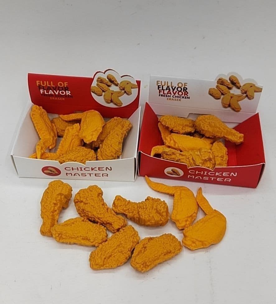 image-Creative Simulation Chicken Wing Drumstick Eraser Student School Supplies