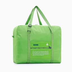image-Large Capacity Foldable Travel Bag Nylon Waterproof Gym Duffel Bag Folding Traveling Clothes Storage Organizer