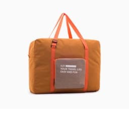 image-Large Capacity Foldable Travel Bag Nylon Waterproof Gym Duffel Bag Folding Traveling Clothes Storage Organizer