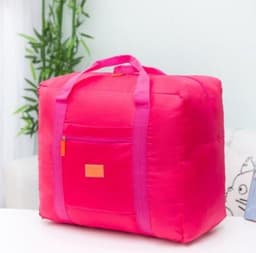 image-Large Capacity Foldable Travel Bag Nylon Waterproof Gym Duffel Bag Folding Traveling Clothes Storage Organizer