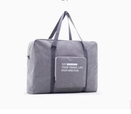 image-Large Capacity Foldable Travel Bag Nylon Waterproof Gym Duffel Bag Folding Traveling Clothes Storage Organizer