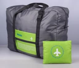 image-Large Capacity Foldable Travel Bag Nylon Waterproof Gym Duffel Bag Folding Traveling Clothes Storage Organizer