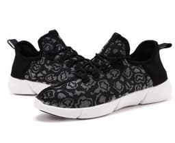 image-Fiber Optic LED Shoes USB Recharge Glowing Sneakers Man Llight Up Shoes