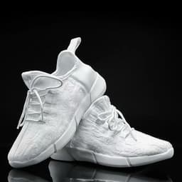 image-Fiber Optic LED Shoes USB Recharge Glowing Sneakers Man Llight Up Shoes