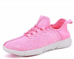 image-Fiber Optic LED Shoes USB Recharge Glowing Sneakers Man Llight Up Shoes