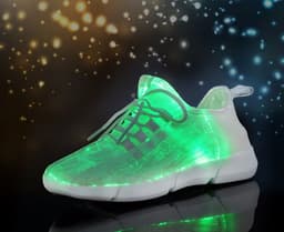 image-Fiber Optic LED Shoes USB Recharge Glowing Sneakers Man Llight Up Shoes