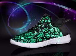 image-Fiber Optic LED Shoes USB Recharge Glowing Sneakers Man Llight Up Shoes