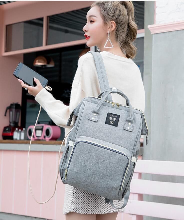 image-Large Capacity Diaper Bag Mummy Nursing Nappy Backpacks Travel Baby