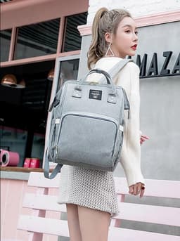 image-Large Capacity Diaper Bag Mummy Nursing Nappy Backpacks Travel Baby