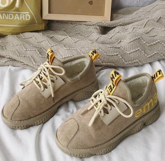 image-Boots women cotton shoes winter new version of the Korean version of students all warm with velvet and thickened bread shoes female
