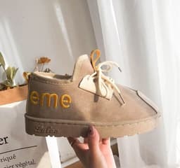 image-Boots women cotton shoes winter new version of the Korean version of students all warm with velvet and thickened bread shoes female