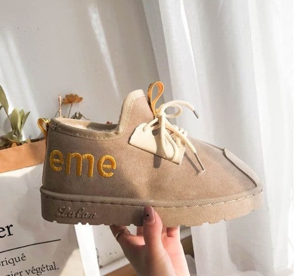 image-Boots women cotton shoes winter new version of the Korean version of students all warm with velvet and thickened bread shoes female