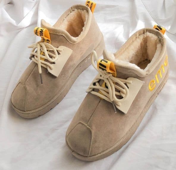 image-Boots women cotton shoes winter new version of the Korean version of students all warm with velvet and thickened bread shoes female