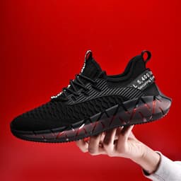image-Mesh running shoes flying woven casual shoes