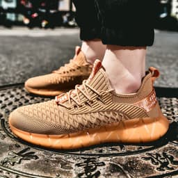 image-Mesh running shoes flying woven casual shoes