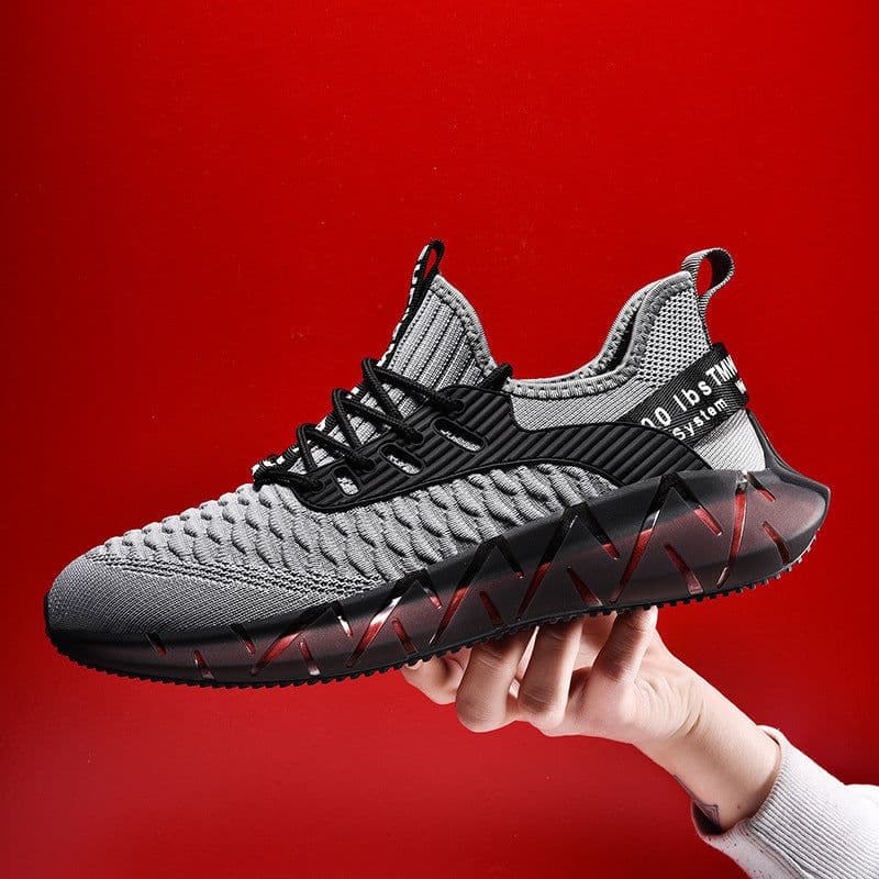image-Mesh running shoes flying woven casual shoes