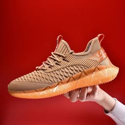 image-Mesh running shoes flying woven casual shoes