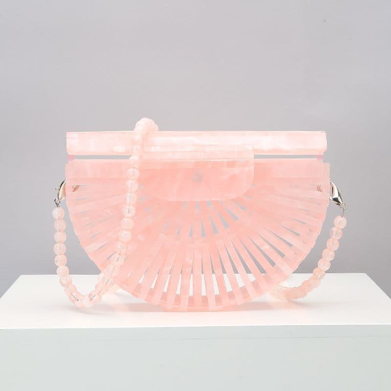 image-Round Acrylic Cross Body Bag Summer Mini Girls Lady Handbags