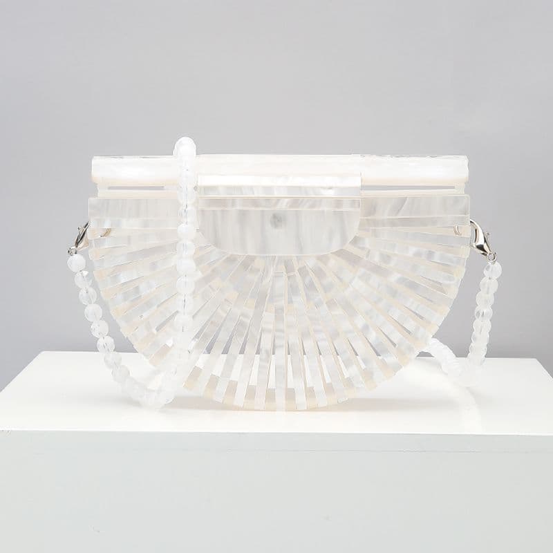 image-Round Acrylic Cross Body Bag Summer Mini Girls Lady Handbags