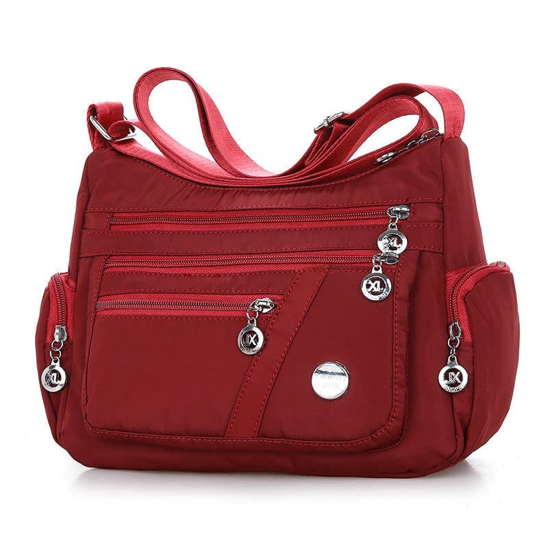 image-Ladies Multi-layer Square Fashion Women Shoulder Messenger Bag Waterproof Nylon Oxford Crossbody Bag Handbags