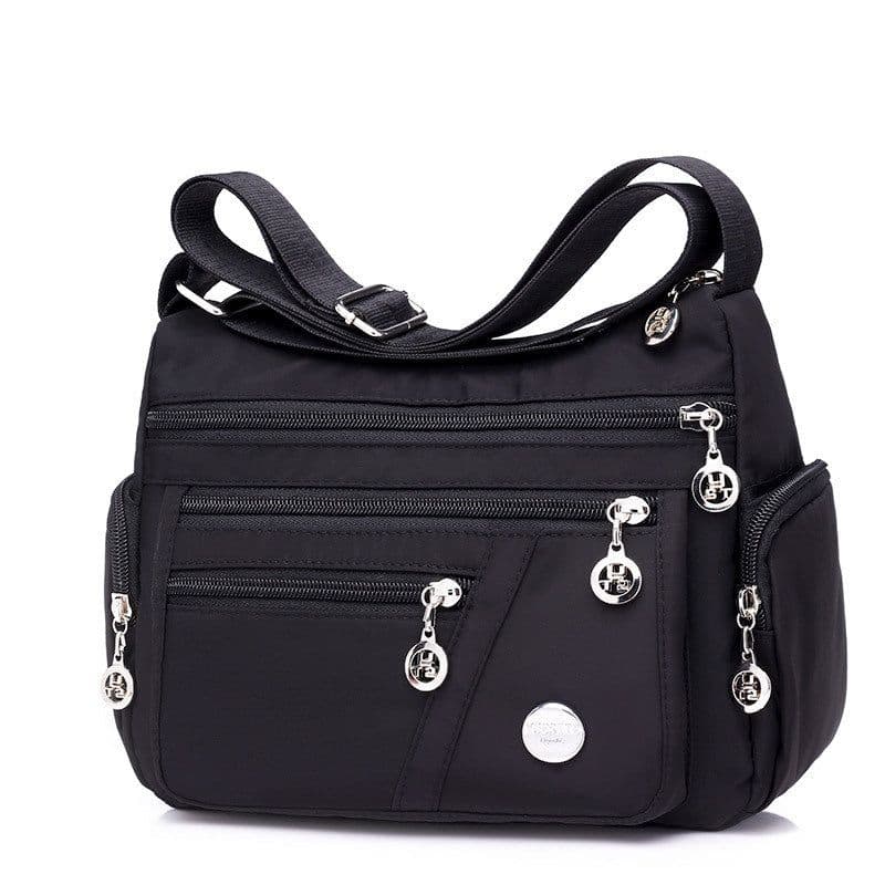 image-Ladies Multi-layer Square Fashion Women Shoulder Messenger Bag Waterproof Nylon Oxford Crossbody Bag Handbags