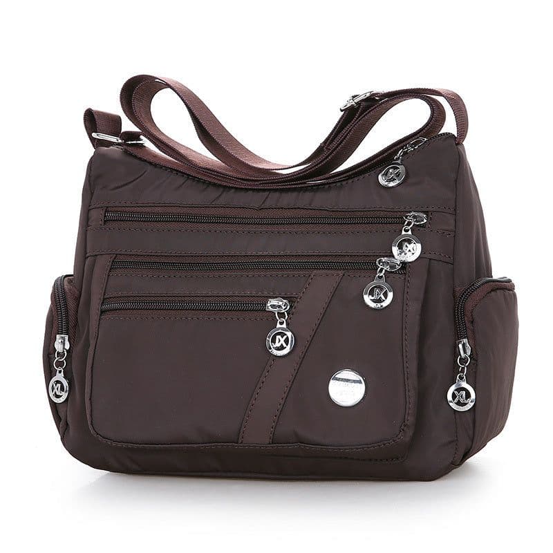 image-Ladies Multi-layer Square Fashion Women Shoulder Messenger Bag Waterproof Nylon Oxford Crossbody Bag Handbags