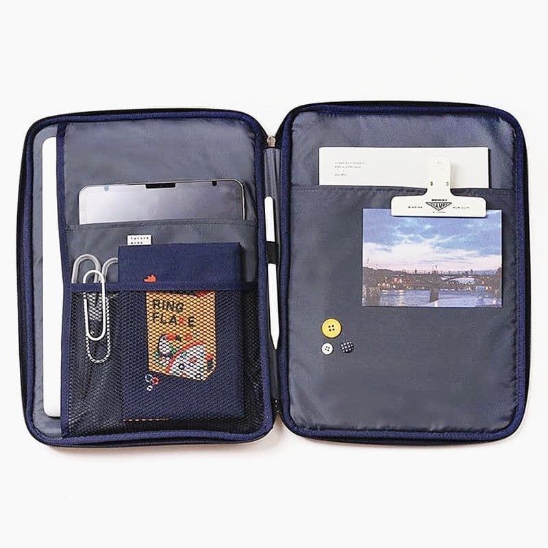 image-Compatible with Apple, Korean Embroidery Toast ipad Tablet Notebook Computer Liner Bag 11 inch 13 inch Handheld Digital Storage Bag