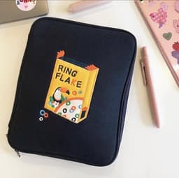 image-Compatible with Apple, Korean Embroidery Toast ipad Tablet Notebook Computer Liner Bag 11 inch 13 inch Handheld Digital Storage Bag