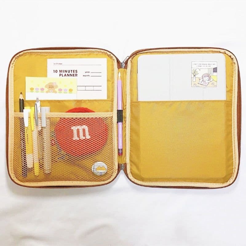 image-Compatible with Apple, Korean Embroidery Toast ipad Tablet Notebook Computer Liner Bag 11 inch 13 inch Handheld Digital Storage Bag