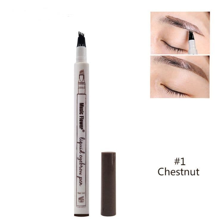 image-Waterproof Natural Eyebrow Pen Four-claw Eye Brow Tint Fork Tip Eyebrow Tattoo Pencil