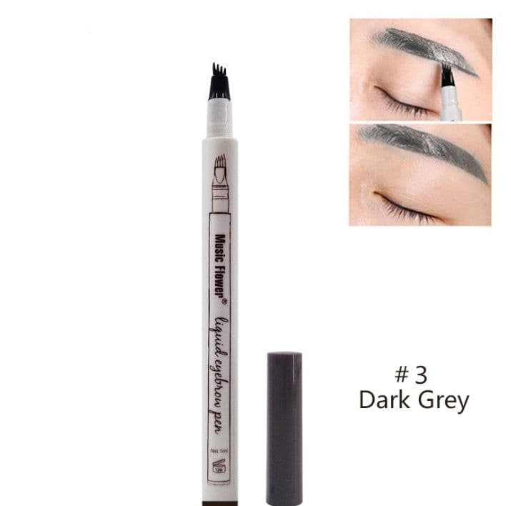 image-Waterproof Natural Eyebrow Pen Four-claw Eye Brow Tint Fork Tip Eyebrow Tattoo Pencil