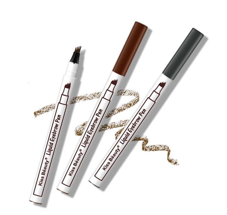 image-Waterproof Natural Eyebrow Pen Four-claw Eye Brow Tint Fork Tip Eyebrow Tattoo Pencil