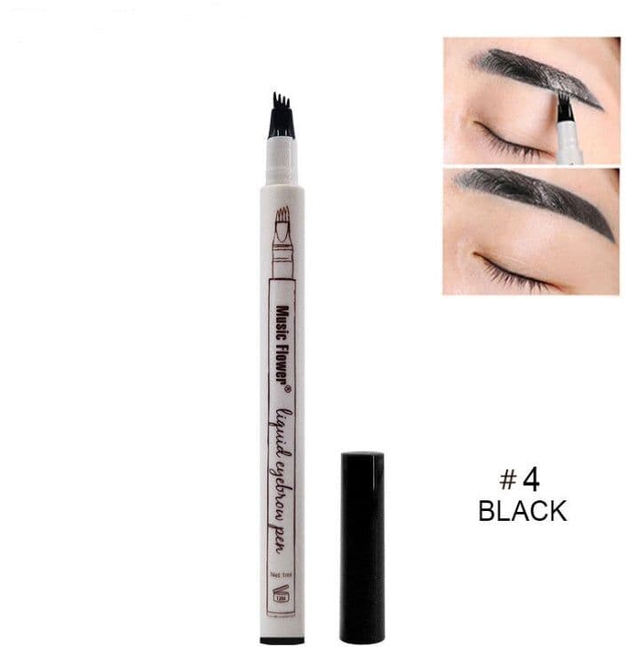 image-Waterproof Natural Eyebrow Pen Four-claw Eye Brow Tint Fork Tip Eyebrow Tattoo Pencil