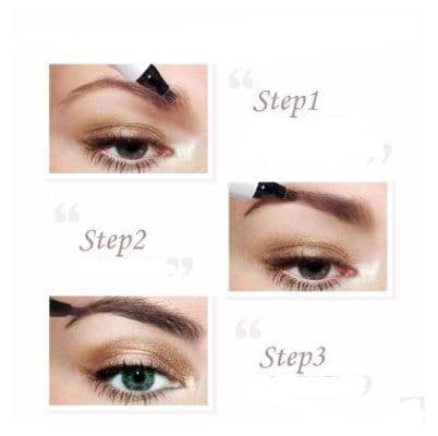 image-Waterproof Natural Eyebrow Pen Four-claw Eye Brow Tint Fork Tip Eyebrow Tattoo Pencil