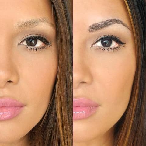 image-Waterproof Natural Eyebrow Pen Four-claw Eye Brow Tint Fork Tip Eyebrow Tattoo Pencil