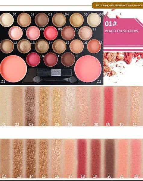 image-The Novo 22 Colors Eyeshadow & Giltter Palette Set Family