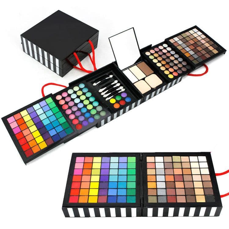 image-A Foreign Trade On Behalf Of Explosion Deluxe 177 Color Eye Shadow Bronzing Plate Combination Makeup Set White Optional