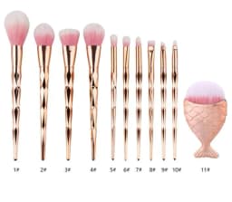 image-1pc Diamond Fish Makeup Brush Set Foundation Blend Power Eyeshadow Contour Concealer Blush Cosmetic Beauty Make Up