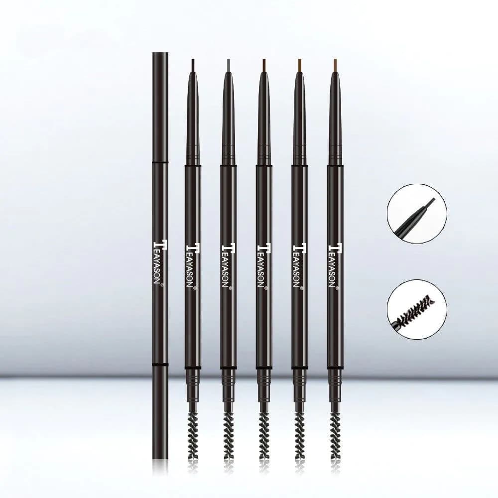 image-5 Colors Automatic Fine Eyebrow Pencil Brand Eye Brow Tint Cosmetics Eyebrow Tattoo Pen Waterproof Eye Brow Pencil Smudge-proof