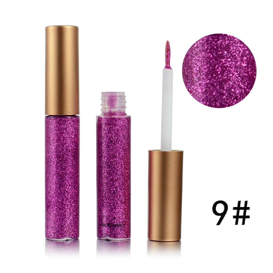 image-HANDAIYAN Brand 1 Pcs Glitter Liquid Eyeliner Pen 10 Colors Metallic Shine Eye Shadow & Liner Combination Pencil Eyes Makeup