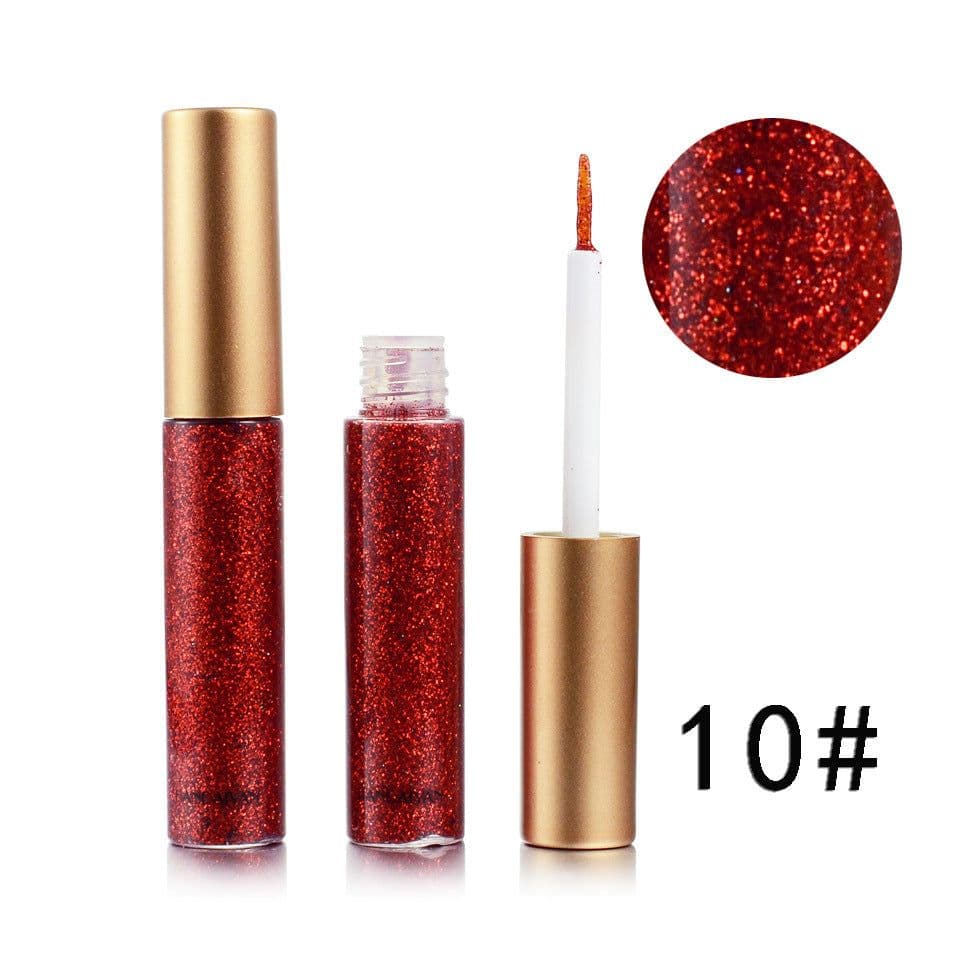 image-HANDAIYAN Brand 1 Pcs Glitter Liquid Eyeliner Pen 10 Colors Metallic Shine Eye Shadow & Liner Combination Pencil Eyes Makeup