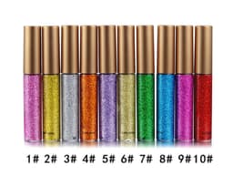 image-HANDAIYAN Brand 1 Pcs Glitter Liquid Eyeliner Pen 10 Colors Metallic Shine Eye Shadow & Liner Combination Pencil Eyes Makeup